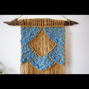 Macrame weave woven tapestry wall art macraweave